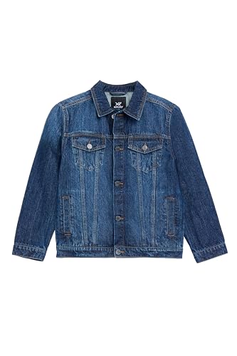 Image of X RAY Boys & Kids Denim Jean Jacket, 100% Cotton & Cotton Flex Washed Fall Outerwear Trucker Casual Jacket for Boys