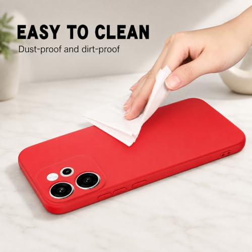 Image of Back Cover Compatible with Oppo Reno15 Pro 5G / 15 Pro Mini 5G | Full Camera Protection | Premium Liquid Silicon Case | Flexible Bumper Case for Oppo Reno15 Pro 5G / 15 Pro Mini 5G (Red)