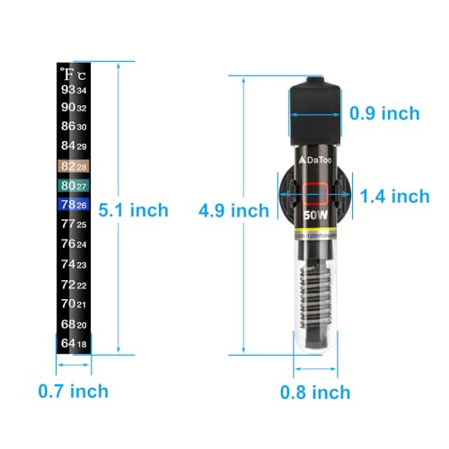 Mini Aquarium Heizung Klein Aquarium Heizung 25 Watt mit Gratis Thermometer 25W - Bild 12 von 15