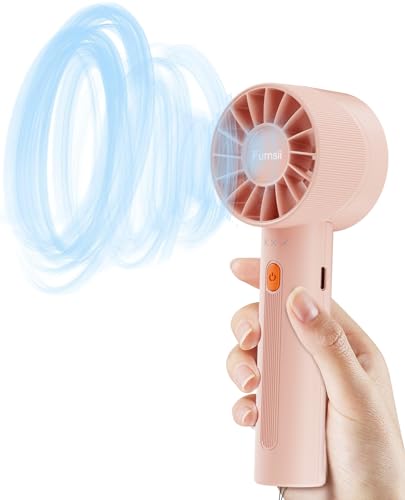 FURNSII Mini Draagbare Ventilator, Superkrachtige Turbo Handventilator met Oplaadbare USB Batterij...