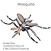 FLORMOON Realistic Animal Figures Mosquito Figurines Insect Toy, Science Project, Cake Topper, Early Educational Toys Birthday for Toddlers Kids Age 3 4 5(Black)