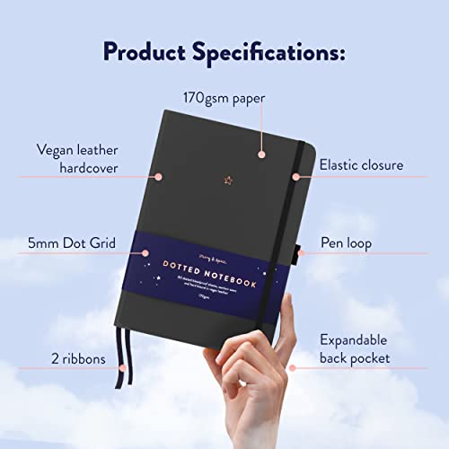 Bullet Dotted Journal By String And Space – Dot Grid Notebook, Dotted 170 Gsm Paper – Kawaii Notebook, Handbound With Gift Box – 5.75 X 8.75 #TOP1