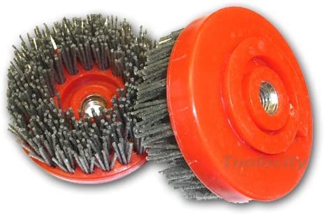 FANSHUMEI 4-Inch ADT Antiquing Brush with 5/8-11 Thread/Snail Lock, 24 Grit