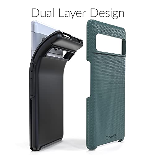 Crave for Google Pixel 7 Pro Case, Shockproof Protection Dual Layer Case for Google Pixel 7 Pro (6.7 inch) - Forest Green by Crave - Image 4