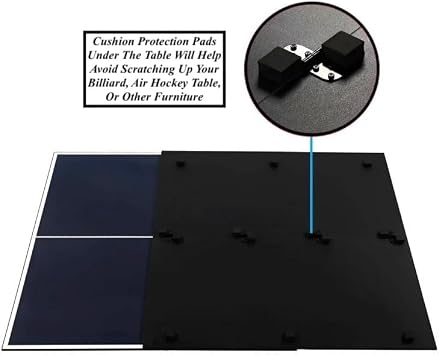 Foldable Indoor Official Size Table Tennis Conversion Top Ping Pong Tabletop with Retractable Net and Premium EVA Foam Padding Easy Storage with Fold-Up Design Double Sided PVC Finish