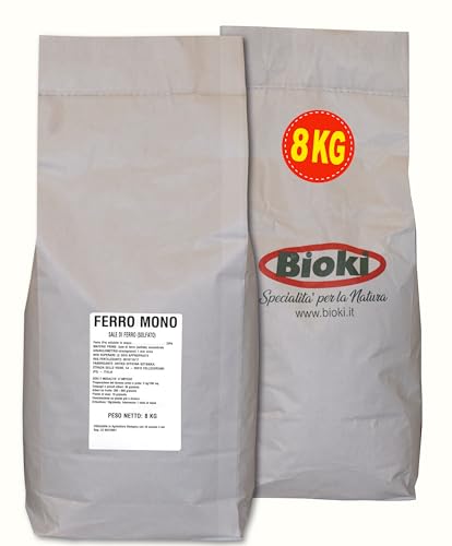 Solfato di Ferro monoidrato, Busta da 8 kg, Ideale per coltivazioni Bio