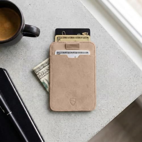 Image of Vaultskin CHELSEA Mens RFID Blocking Slim Leather Card Wallet - Minimalist Front Pocket Cardholder