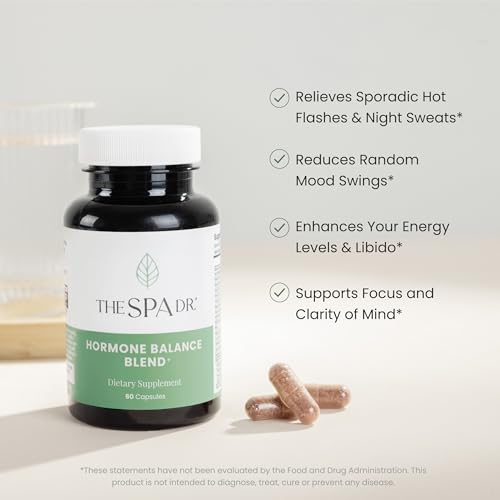 The Spa Dr. Hormone Balance for Women - Menopause Supplements for Women with Saw Palmetto, Chaste Tree Berry, Dong Quai for Night Sweats, Hot Flashes & Mood Swings - Menopause Support - 60 Capsules - Image 3