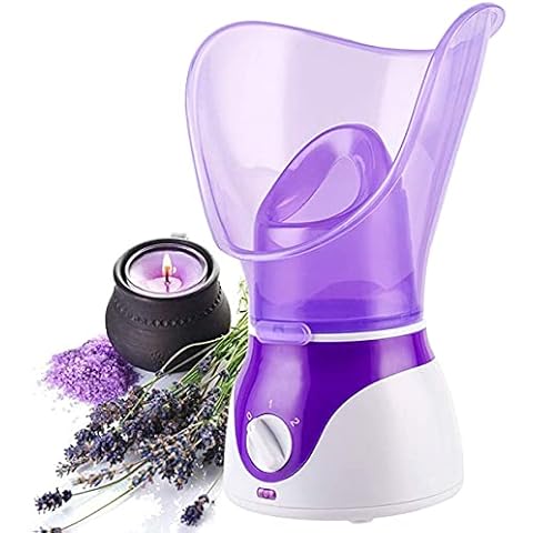 Facial Steamer,Beauty Nymph Face Steamer for Facial Deep Cleaning Home Facial Sauna Spa Sinuses Humidifier Atomizer Warm Mist Unclogs Pores Unisex (purple) Cover