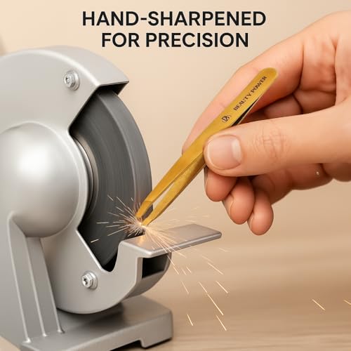 Professional Precision Slant Tweezers for Women Facial Hair - Tweezers for Men & Women, Eyebrow Tweezer for Ingrown Hair Blackhead & Splinter Removal - Valentine Gift - Image 5