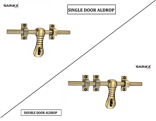 Image of 10 inch Zinc Aldrop | Fancy Aldrop for Door Fitting Kit, Door Accessories |Antique Glossy | Only for Single Door | Leher