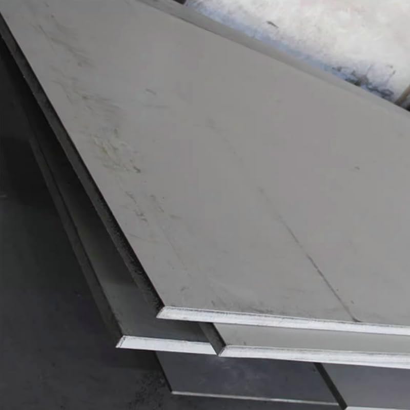 1 Piece 304 Stainless Steel Plate Thickness 0.3-5MM Square Sheet Plates Flat Brushed Metal Polished Board Laser Cutting Sheet (5.0X100X100MM)