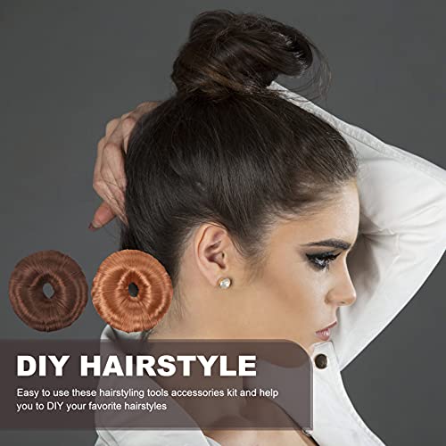 Beaupretty Fabricantes de 2Pcs Chignons Bun Cabelo Donut Bun Peruca de Cabelo Perucas de Cabelo Coqu