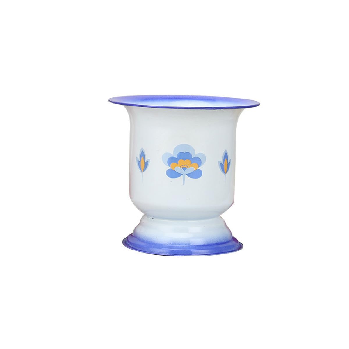 COLLBATH Vintage Emaille Nachttopf Weiß mit Praktischer Verarbeitung und Feiner Handarbeit Einfacher Urinal für Zuhause Robustes Material für Senioren und Kinder Zufälliger Stil