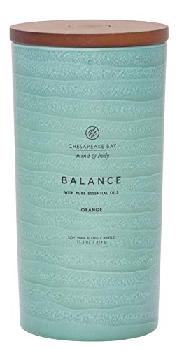 Chesapeake Bay Candle Mind & Body Serenity Scented Candle, Balance with Pure Essential Oils (Orange), Large