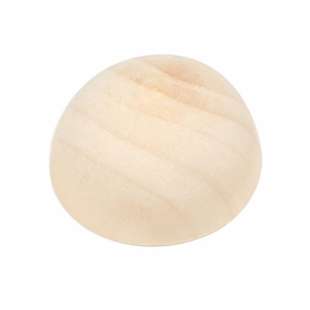 Demi-boules fendues en bois x50 pour projets créatifs