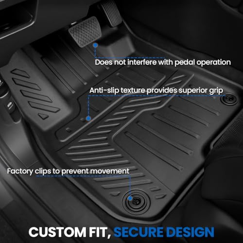 Image of Floor Mats for Honda CRV 2017-2022 Gas Only, with Cargo Mat | Full Protection Mat Set with Cargo Liner, All Weather TPE, Non Slip & Odorless & Scratch Proof, CR-V Gas Accessories