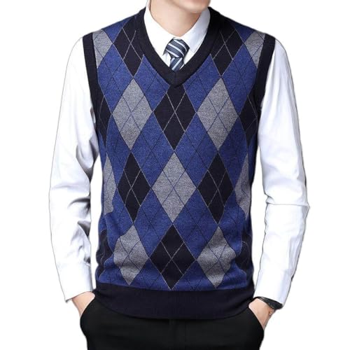 Chaleco de punto para hombre que soluciona el vestir elegante y cómodo sin mangas en invierno