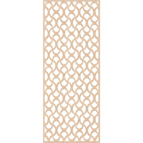 Image of Resort Decorative Pierced Fretwork Wood Wall Panels, 19 3 /8 inchW x 49 3 /8 inchH x 1 /4 inchT, Red Oak