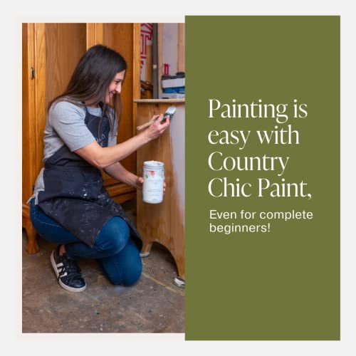 Country Chic All-in-One Chalk Paint for Furniture, Cabinets, Home Decor, Eco-Friendly, Matte Finish, Built-In Primer & Top Coat for Wood, Metal - Secret Garden (Green) - 4 oz (118 ml)