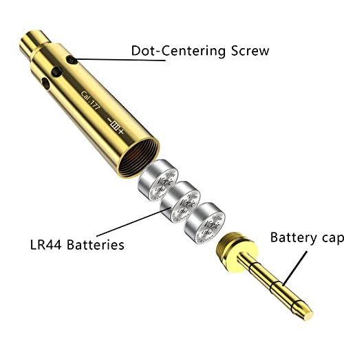 Nihowban Cal.177 Special Red Laser Boresighter Laser Bore Sight With 6 Batteries Fit Revolvers Pistols Rifle And Air Guns #TOP1