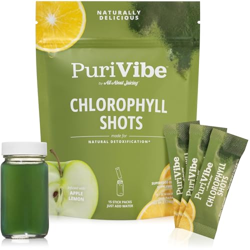 Comparison: Best Blender For Juicing Greens 8 All About Juicing Chlorophyll Green Juice Shots - Clean Energy, Detox, Alkalize - 15 Stick Packs - Superfood Juice Powder - PuriVibe
