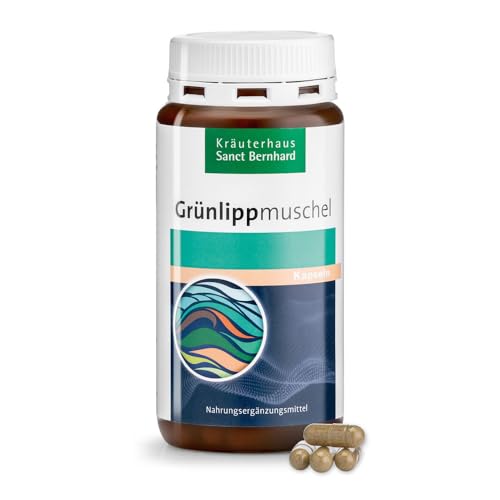 Sanct Bernhard Grünlippmuschel-Kapseln hochdosiert 500mg/Kapsel, Qualität aus deutscher Herstellung, 150 Kapseln