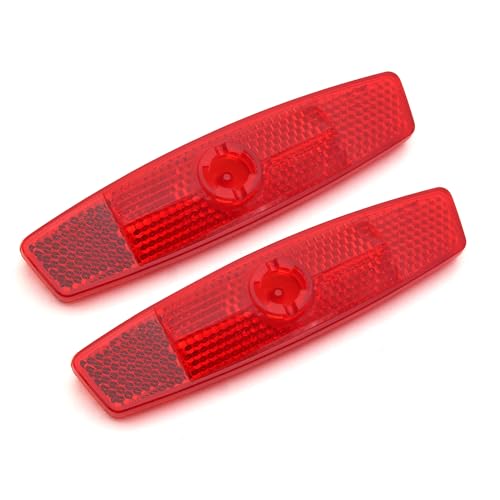 Rapeiny Bike Wheel Reflectors Bicycle Spoke Reflector Bicycle Safety Warning Reflector Road Bike Tire Reflectors Bike Accessories for Mountain Bike Decoration Night Riding (Red, 2pcs)