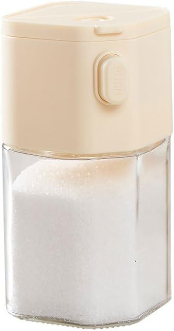 Quantitative Salt Jar Seasoning Box Glass for Household Use