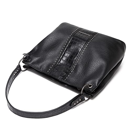 Montana West 2PCS Purses for Women Hobo Shoulder Bag Fashion Ladies Handbags with Zipper Wallet for Gift Travel Casual Work MWC-103BK by Montana West - Image 5