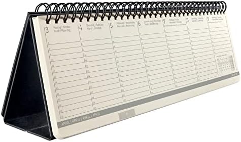 SIGEL C2380 DeskTop Planner Conceptum 2023 - Large - Black - Hardcover - 2 Pages = the Week at the Bottom and Notes at the Top - 132 S
