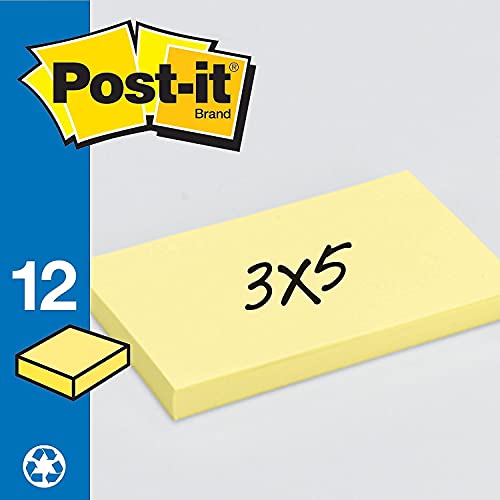 Mmm655rpyw recycl Notes bloc-notes adhésif jaune canari 76x127mm - 2