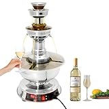 BANGBANGJI 3-Tier Red Wine Fountain Machine, 3.5L Wine Dispenser, Champagne Beverage Warmer Dispenser, 0-100℃ Temperature Heating for Wine, Champagne, Juice, Water for Wedding