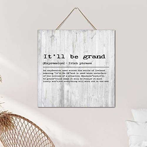 Décoration en bois avec description du sens, cadeau idéal maison