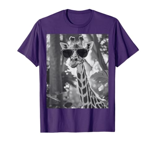 Men's Women's Kid's Giraffe Funny Graphic Animal Selfie Tee T-Shirt