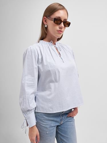 Image of Tokyo Talkies Women Tops for Woman|Women Oversized Fit Crop Top Shirt|Comfortable Premium Korean Button Down | Workwear Top for Office & Casual Outfit