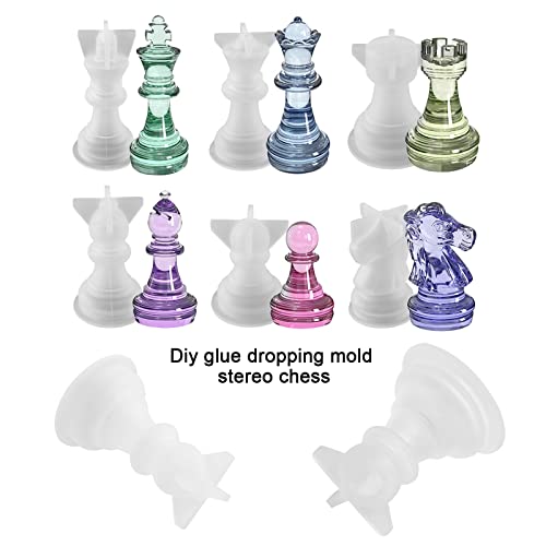 The Lord of the Tools Chess Board Resin Mould Set 1PC Checker Game Board Silicone Mould & 16PCS 3D Checkers Pieces Casting Moulds for Outdoor Board Games DIY Crafts Making - Image 3