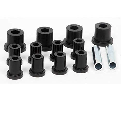 Daystar, Jeep CJ Polyurethane Spring Shackle Bushings Front, fits CJ5 7 8 1976 to 1986 4WD, KJ02002BK, Made in America, Black