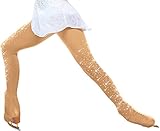 Chloe Noel Figure Skating Medium Tan Over The Boot Tights TB8832 w/ 2 Crystals Medium Tan Adult...