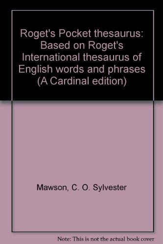 Roget's Pocket thesaurus: Based on Roget's Inte... B0007FJHKW Book Cover