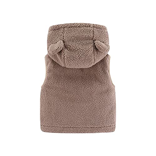 Toddler Boys Girls Fleece Puffer Vest Kids Little Ears Zipper Jacket Sleevless Fall Winter Warm Tops Cute Coat with Pockets2