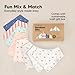 KeaBabies 8-Pack Organic Baby Bandana Bibs for Boys, Girls - Super Absorbent Triangle Baby Bibs for Drooling and Teething Infant, 100% Cotton Extra Soft for Newborn, Infant 0-36 Months (Marine Muse)