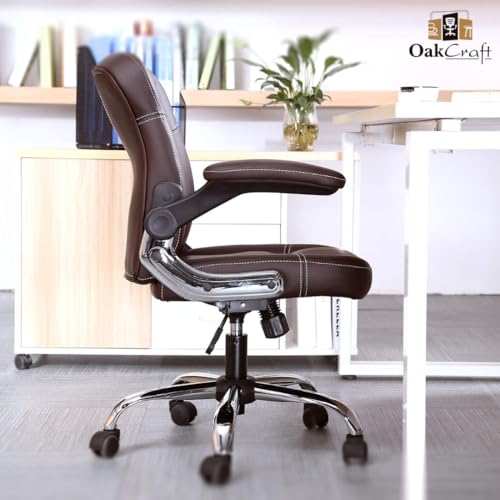 Oakcraft® Office and Study Chair Adjustable Tilt Angle and Flip-up Arms Executive Computer Desk Chair, Thick Padding for Comfort and Ergonomic... - Image 7