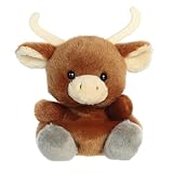 Aurora® Adorable Palm Pals™ Landon Longhorn™ Stuffed Animal - Fun Collectible Plush for Kids and Adult Collectors - Perfect for Decorating Rooms and Birthday Gifts - Brown 5 Inches