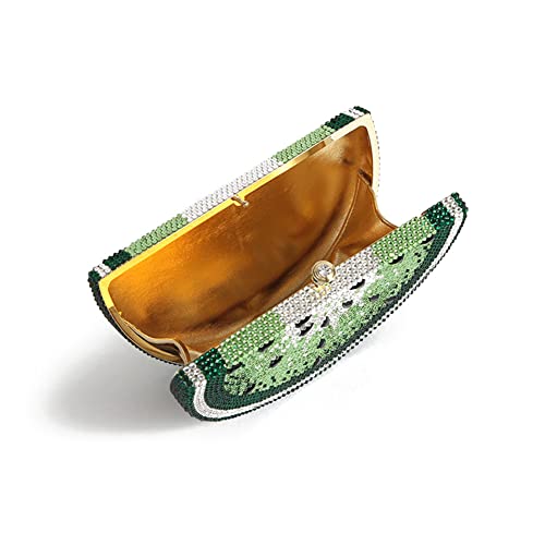 Image of Women Cute Fruit Evening Clutch Sparkling Rhinestones Purse Crystal Banquet Prom Shoulder Bag