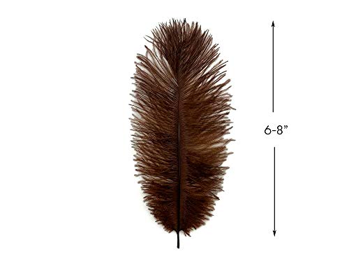 Moonlight Feather | 100 Pieces - 6-8" Brown Wholesale Ostrich Drabs Feathers (Bulk) Party Centerpiece Wedding Supplier #TOP2