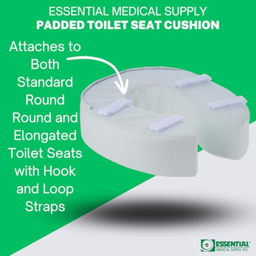 image for Essential Medical Supply Foam Padded Toilet Seat Cushion Riser - 4