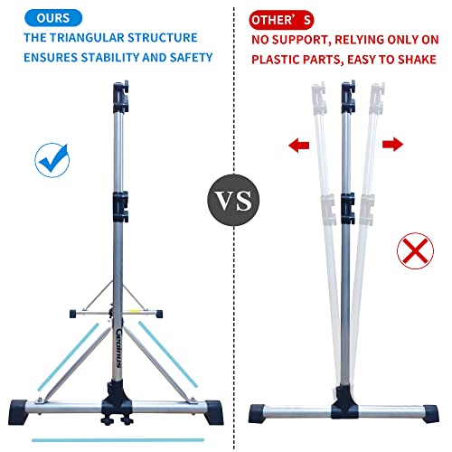 No Wobble! 5Ft Portable Ballet Barre Bar For Home, Adjustable Freestanding Double Ballet Barre For Girls Kids & Adults, Stable Bar For Stretching, Studio Dancing, Home Workout, Max Load 350Lbs #TOP1