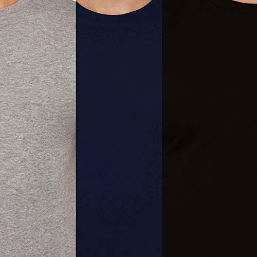 Image of Solid Men Half Sleeve Round Neck T-Shirt (Pack of 3)
