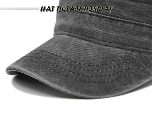 Gorra unisex estilo militar algodón lavado ajustable miniatura 4